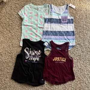 Justice Kids' Vibrant Tank Tops Collection